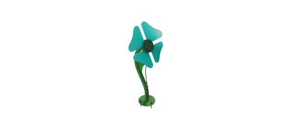 Turquoise Flower with Surface Mount Post